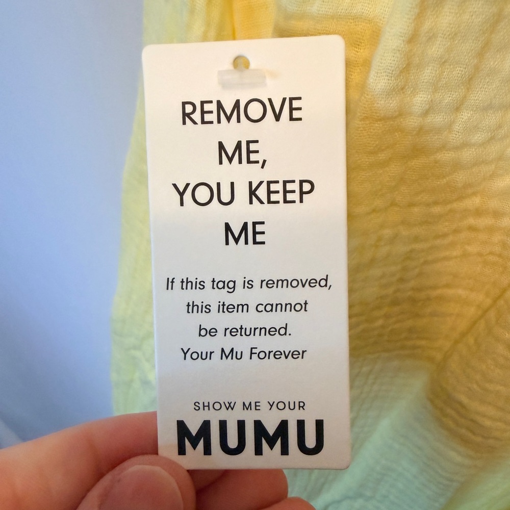 NWT Show Me Your Mumu Size Medium Around The World Maxi Dress Yellow Gauze - Picture 8 of 13